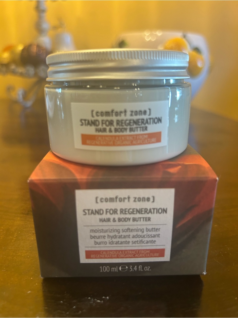 Comfort Zone Stand for Regeneration Hair & Body Butter - White and Orange